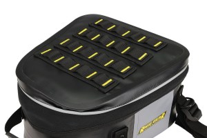 Photo of Hurricane Dual Sport Tail Bag (SE-4012) on white background close up of top MOLLE panel